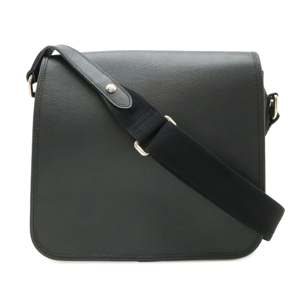 LOUIS VUITTON Taiga Andrei Messenger Crossbody Leather Ardoise Black